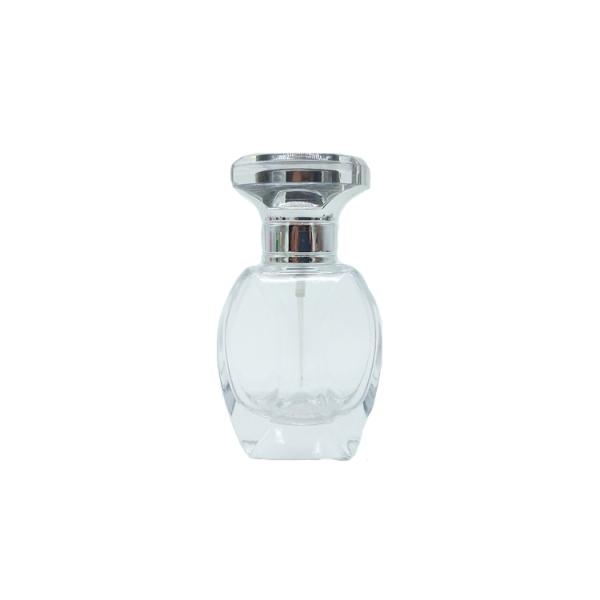 Cosmetics Packaging Refillable Cosmetic Glass Bottles 50 Ml Fully Transparent