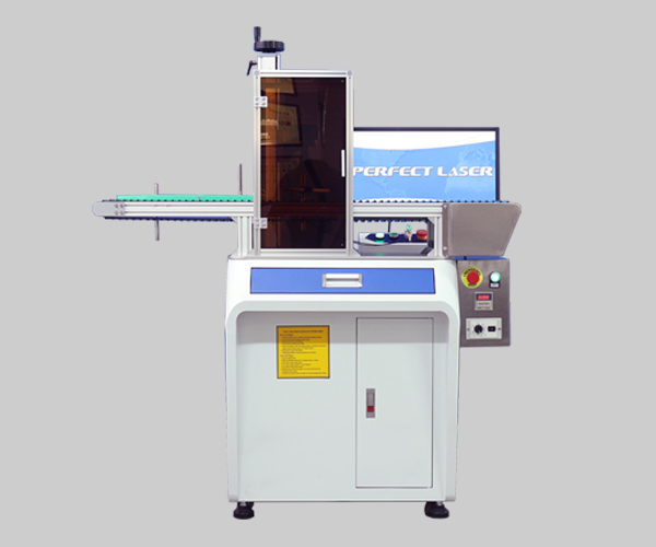 20W 30W 50W Floor-standing Pen Conveyor Belt Fiber Laser Marking Machine With Enclosed Cover