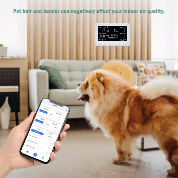 App Controlled Smart Air Quality Monitor Carbon Monoxide Multi Sensor Industrial Indoor