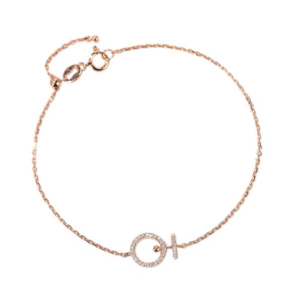 0.10ct 18K Gold Diamond Bracelets Only Beautiful Girls Rose Gold