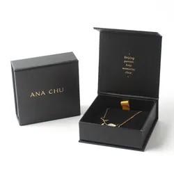 Cheap Custom Logo Jewelry Packaging Box Luxury  Necklace Bracelet Jewelry Box With Velvet Insert for sale