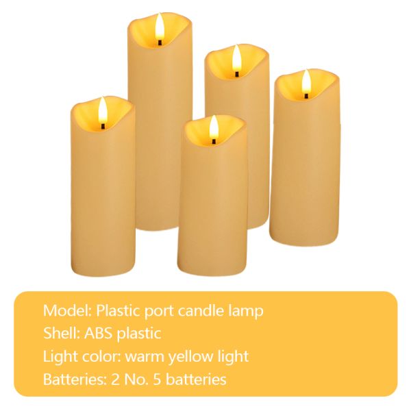 Highly Scented LED Light Candles Eco Friendly Remote Control Pillar Candles Customized