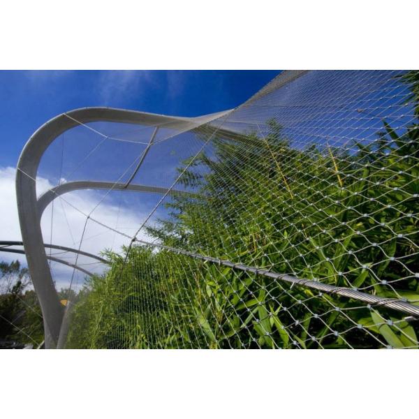 Diamond Hole SS Rope Mesh , 7*7 7*19 Stainless Steel Wire Cable Mesh