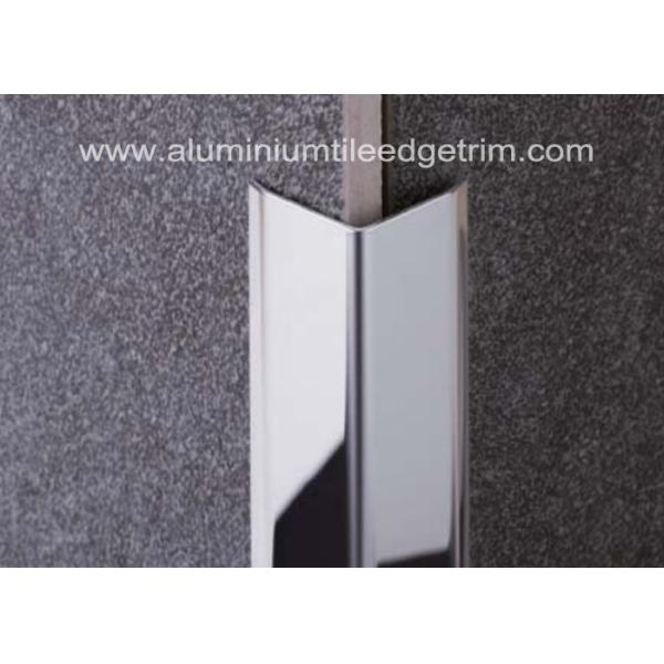 Polished Stainless Steel Tile Trim / Angle Trim , Stainless Tile Edge Trim 20mm X 20mm X 2.44m