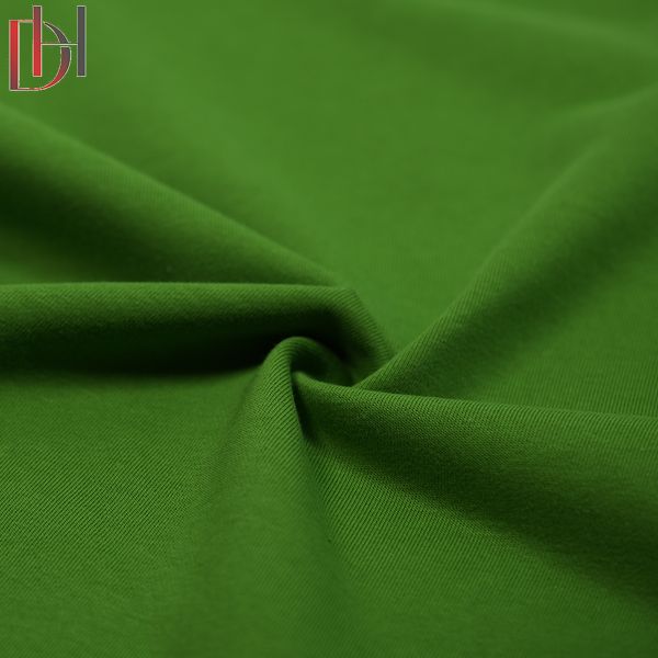 Organic Tricot Knitted Fabric 280GSM Breathable Winter Cotton Polyester Shirt Fabric