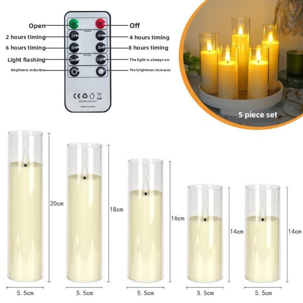 Custom Pillar Candle Sets Cordless Electric LED Candle For Home Decoration