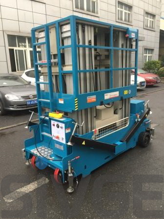 Motor Driven Aluminum Work Platform 16m Multi Mast For One Man 160 kg Load Capacity