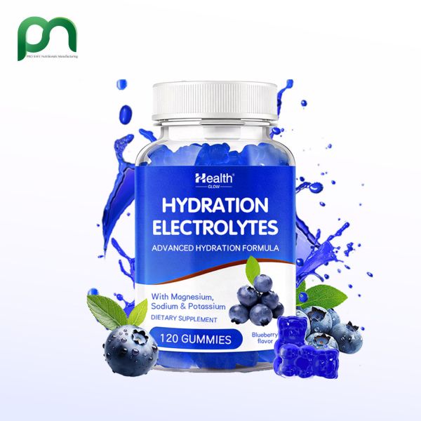 Low Calorie Vegan-Friendly Electrolyte Gummies with 60 Gummies per Bottle for Hydration Support