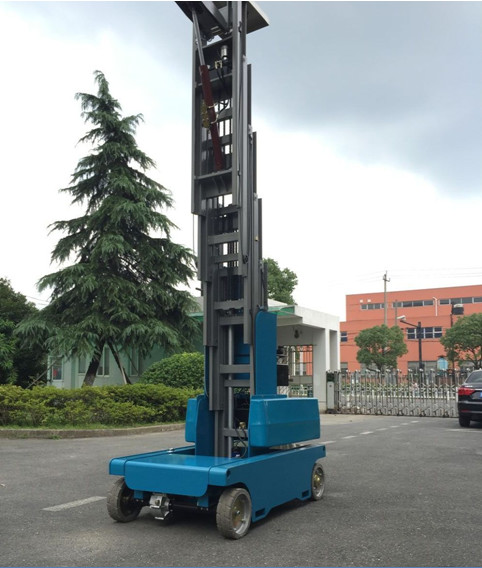 360 Rotation Electric Cherry Picker Vertical Mast Aerial Work Platform boom lift 8m