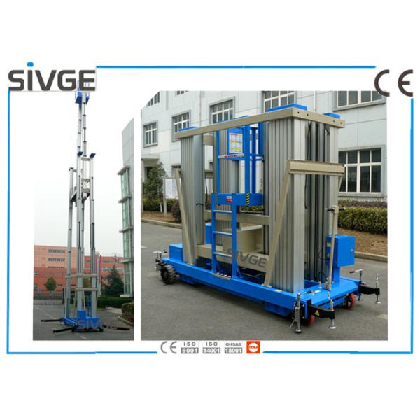 Blue Aluminum Alloy Mobile Elevating Work Platform 20 M For Window Cleaning