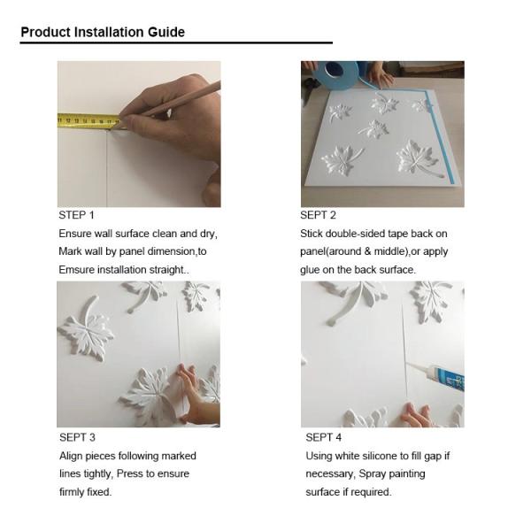 Fireproof Modern Art Rich Models PVC 3D Wall Panel For Indoor Decoration