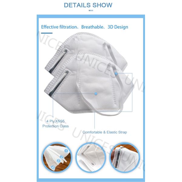 Anti Pollution Dust Face Mask , Foldable Dust Mask Respirator