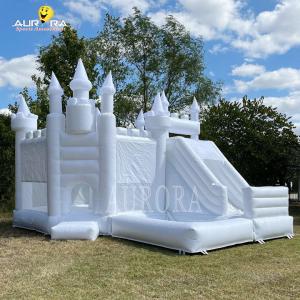 Cheap Outdoor White Inflatable Bouncy Castle House Waterproof Material With Ball Pit for sale