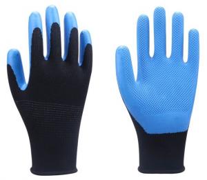 Cheap Seamless Polyester Slip Resistant Gloves 10 Gauge Eco Latex Durable for sale