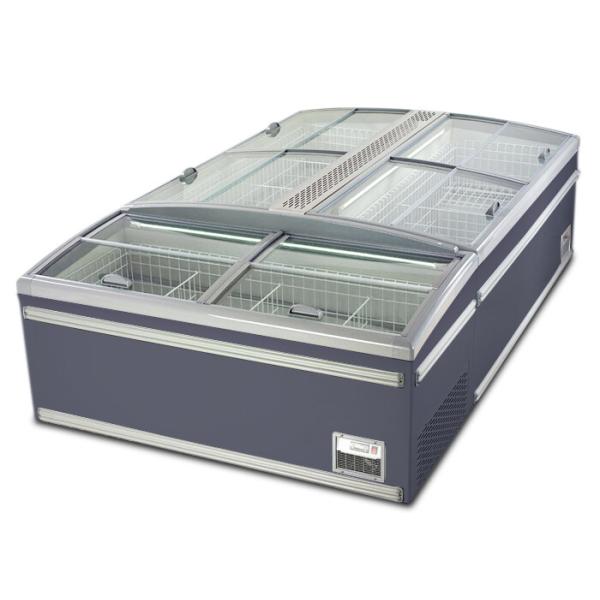 Saving Energy Commercial Display Freezer Supermarket Island Freezer -18°C 1200W