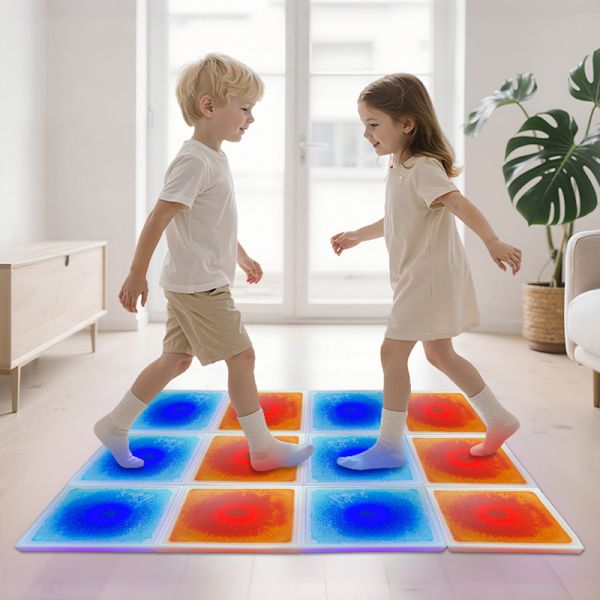200KG Heavy Duty UV Liquid Floor Tiles with Touch Color Change and IP65 Waterproof for Interactive Sensory Play