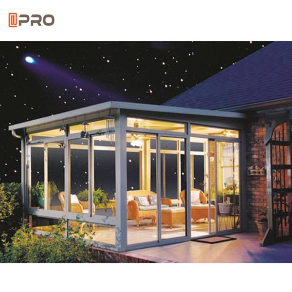 4 Season Aluminum Glass Sunroom For Solarium Customized Glass House