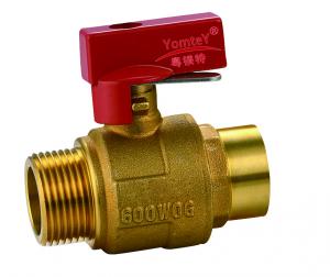 Cheap YomteY Brass Ball Valve with Memory Stoper for sale