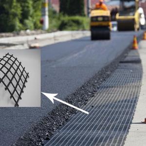 Cheap High Tensile Strength Fiberglass Geogrid For Asphalt Reinforcement Pavement Driveway for sale