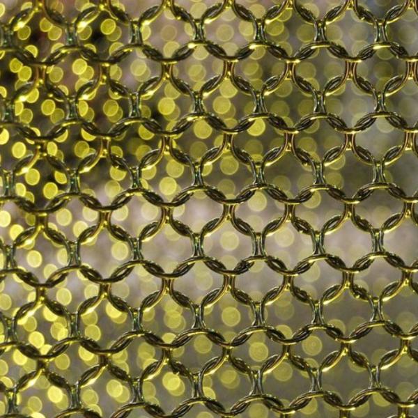 Polished 316 Stainless Steel Ring Mesh Customized For 15-25mm Holes