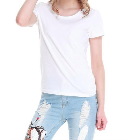 Blank White Short Sleeve Bamboo T Shirt O Neck L, M, S, XL, Xs, XXL, XXS, XXXL