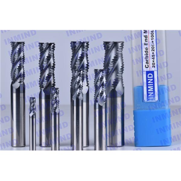 HRC60 4mm - 20mm 4 Flute Carbide End Mill , Cutting Mill Machine Milling Tool Bits