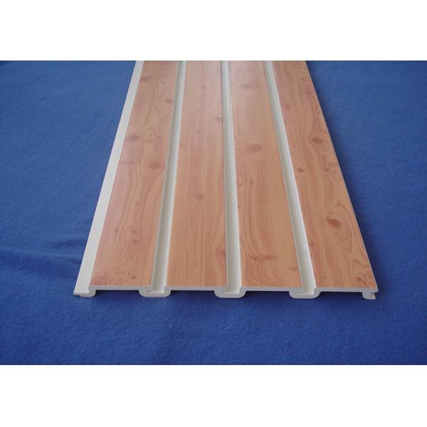 Plastic Taupe Slat Wall Panels / WPC Slatted Wall Panels For Shelves