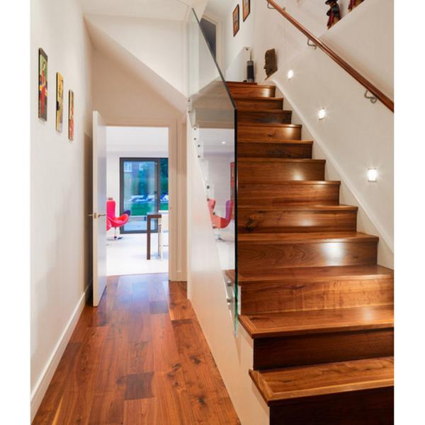 American walnut wood stair tread covers