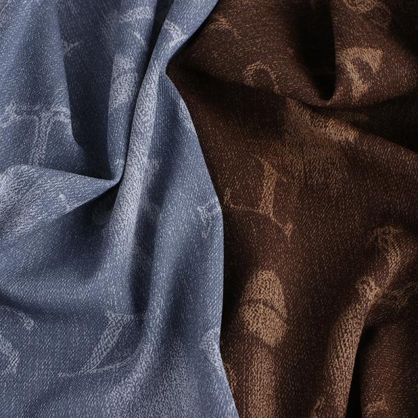 Washed Denim PU Leather Eco Friendly Embossed Lightweight Faux Leather