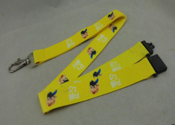 Quality Heat Transfer Polyester Lanyards With D Hook Double Sides Printing wholesale