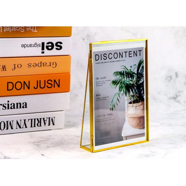 Glass artifact Photo Frame Brass Retro Creative glass artwork Metal photo frame plant cover