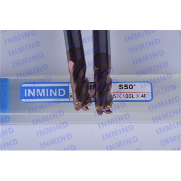 SiN Coating 12 mm Dia R0.5 Corner Radius End Mill 4 Flute 30 mm Cutting Length