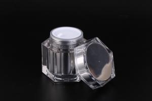 Cheap Latest Design Six Side Empty Plastic Jars With Lids Make Up Removing for sale