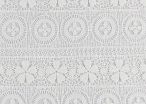 Cheap Polyester Water Soluble Lace Fabric With Linear Lace Designs For Ladies Party Dress for sale
