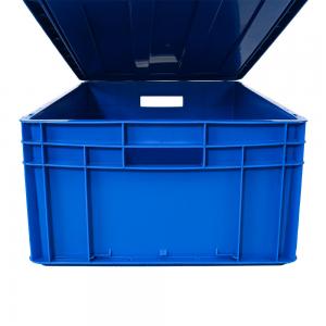 China Sturdy Warehouse Tool Box Heavy Duty Stackable Euro Plastic Parts Bins Blue PE Material on sale