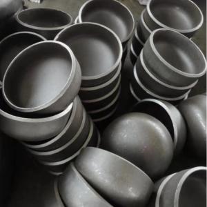 China Black Seamless Large Diameter Steel Pipe End Caps ANSI B16.9 SCH40 SCH80 on sale
