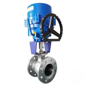 Cheap 25-300mm V Type Ball Valve Shear Force Double Bearing for sale