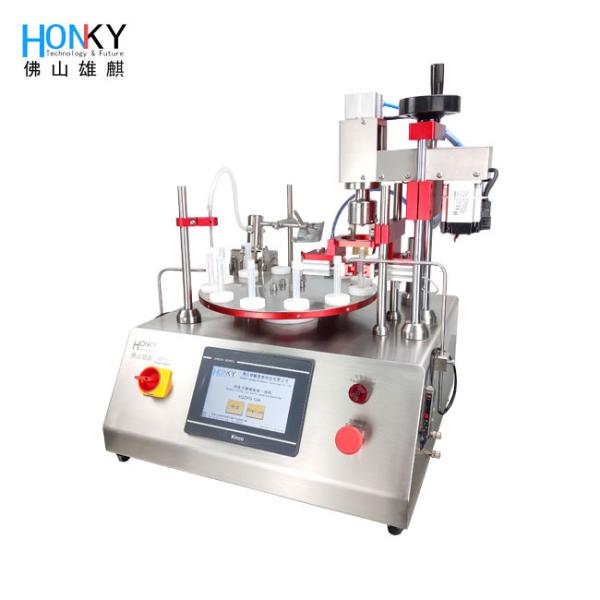 Desktop Small Business Cooling Oil Spray Tube Filling Capping Machine With Small Volume Pump For Skin Care Oil Filling