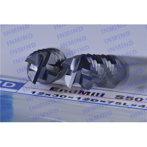 4 Flute Long Shank Roughing End Mills with AlTiN Coating 30 Degree helix angle