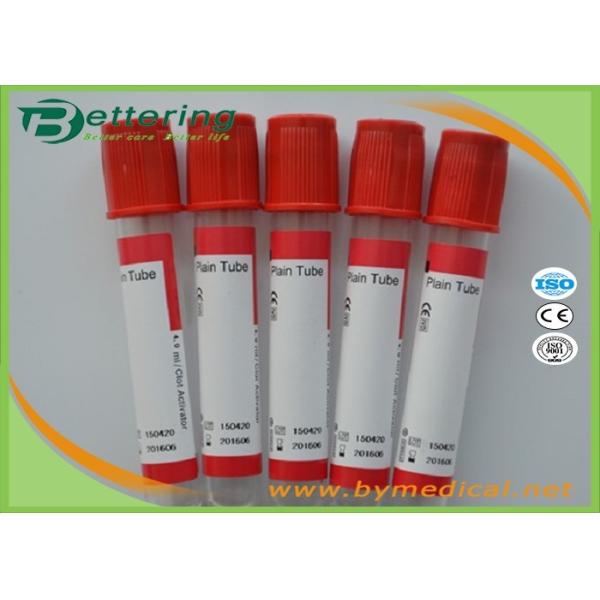 Vacuum Blood Sample Collection Tubes , Red Top Blood Tube For Clinical Blood Testing