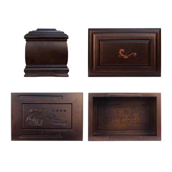 Secure Sealing Wooden Keepsake Urn For Ground Burial Or Home Display