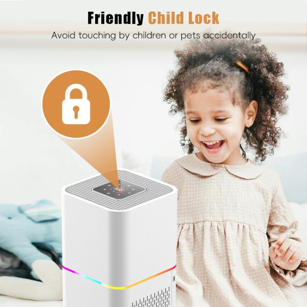 HEPA Bedroom Economical Air Purifier For Allergies And Pets Hair 100V