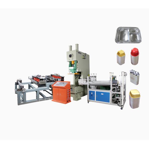 Fully Automatic Disposable Silver Aluminium Foil Food Tray Baking Cup Making Machine