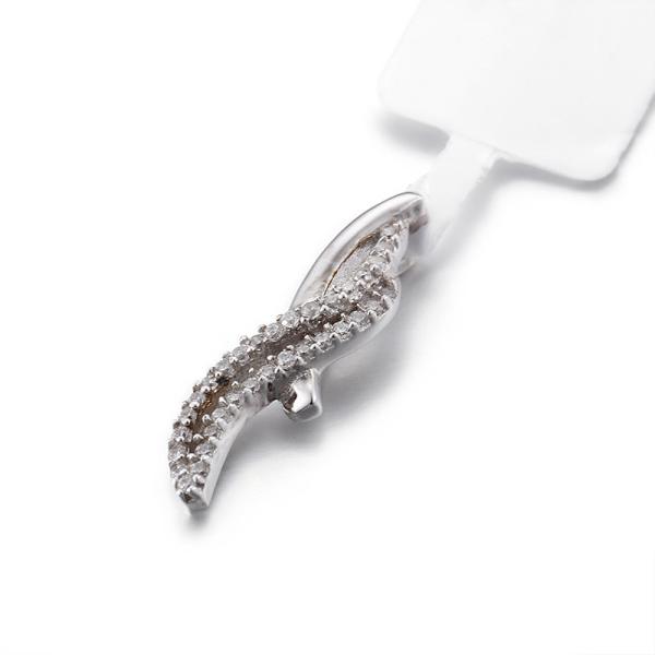 Symmetry Conch 925 Silver CZ Pendant 1.88g Womens Silver Pendant Necklace