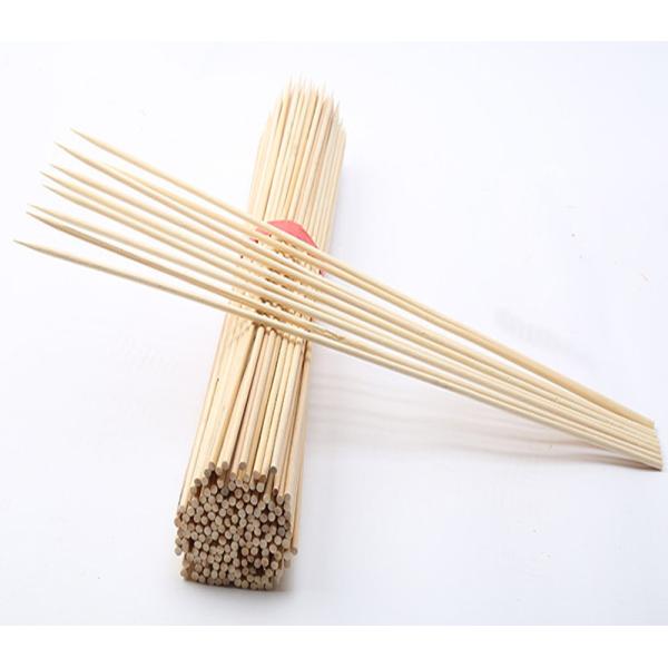 Bamboo Skewers Without Splinters for Grilling, BBQ, Appetizer, Fruit Kabobs, Chocolate Fountain