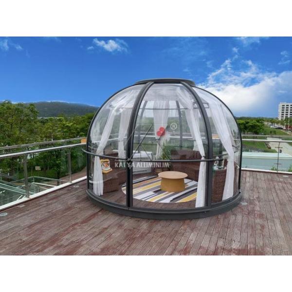 Transparent Garden Glass House Large Aluminum Profiles Round Igloo Geodesic Dome Tents