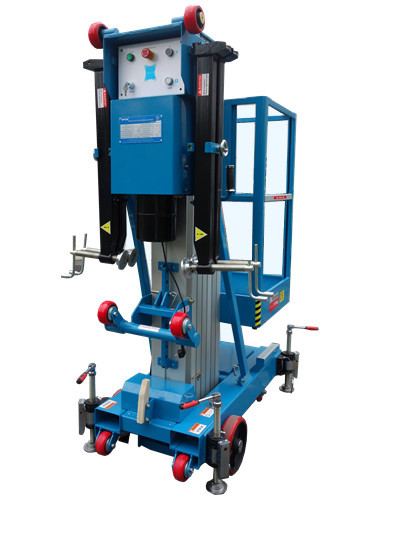 Easy Loading Trailer Mounted Aerial Lifts 9.6 Meter Working Height For One Person