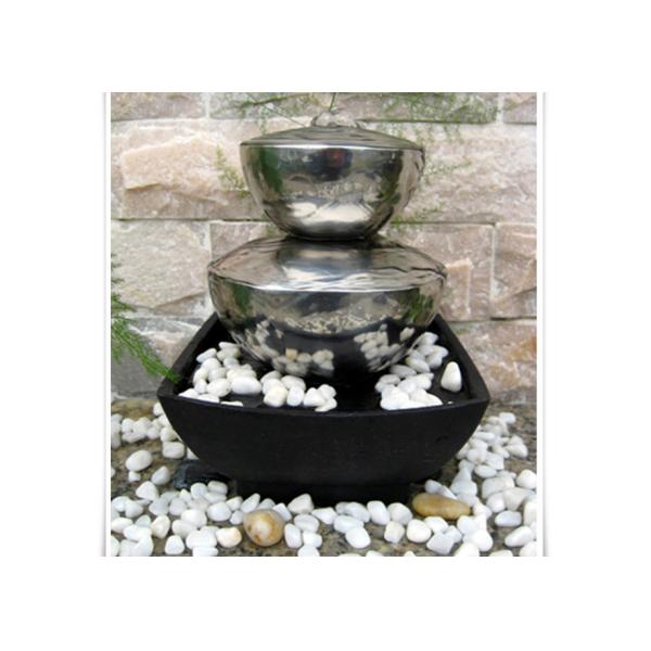 Outdoor Garden Fountain Sculpture Contemporary Stainless Steel Water Features