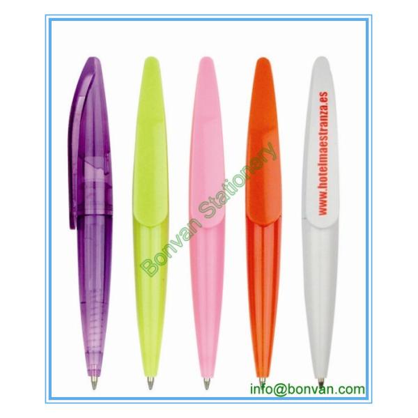 mini transparent hotel use gift logo ball point pen
