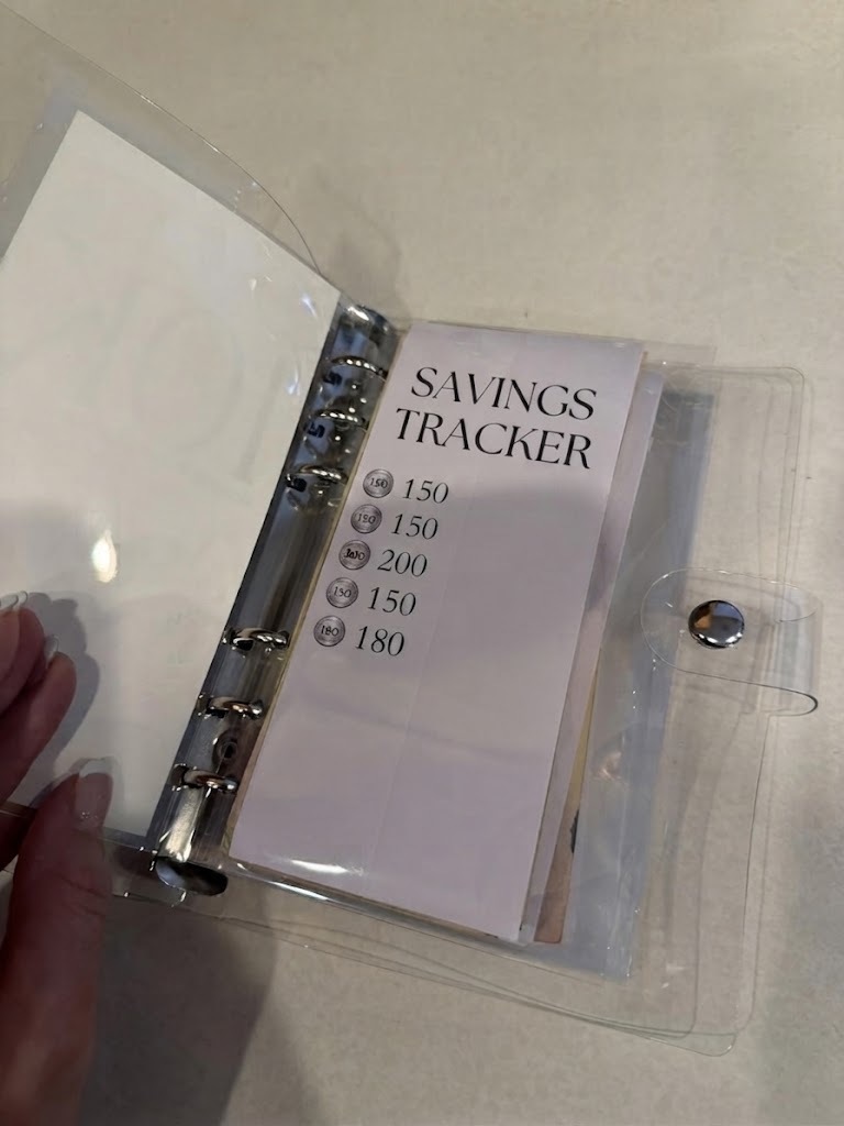 Savings Challenge Calendar Binder With 6-Ring Mechanism For Cash Budgeting